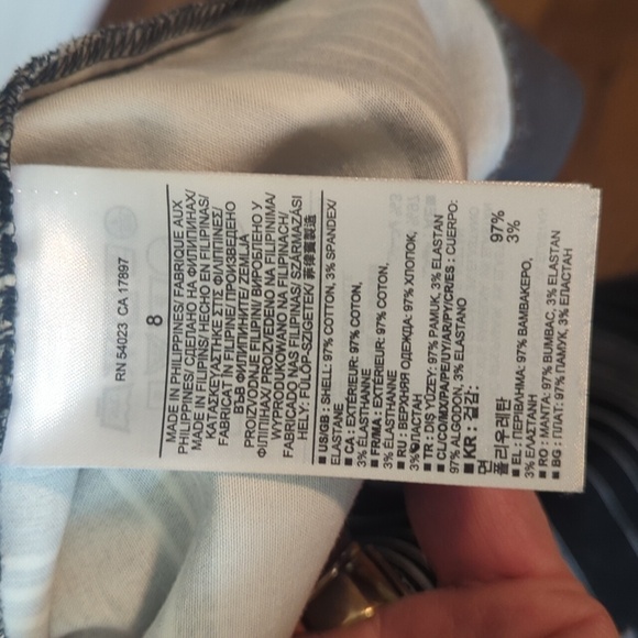 Banana Republic Black and White Stripe Mini Pencil Skirt EUC Sz 8 - Picture 4 of 7